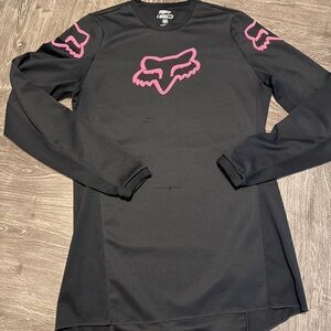Fox Black Long Sleeve with Pink Logo
